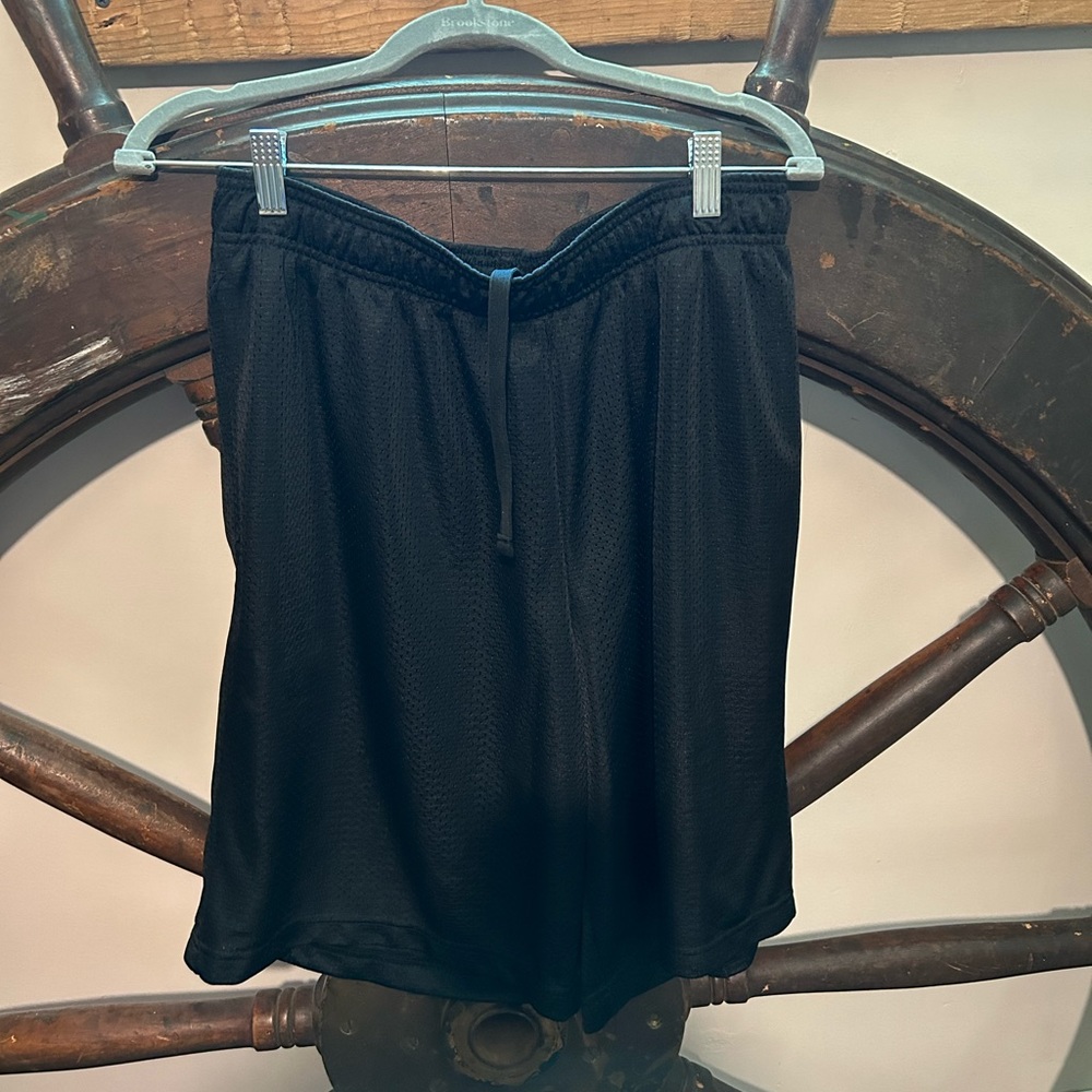 Black Mesh Gym Shorts